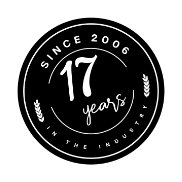 Badge celebrating 16 years in the industry